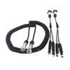 Vehicle Aviation Connector Spring Cable 6M Waterproof 7 Pin Heavy Duty Cable 2CH Car Camera Electrical Connectors for Truck
