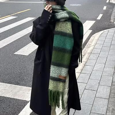 Neue Mode Mohair Schal Damen Herren Herbst Winter Dick Weich Warm Schal Hohe Qualität Vielseitig Imitation Kaschmir Stola Weiblich