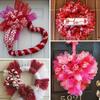 4 Rolls 10 Inch Red/Pink/White Decorative Mesh Ribbon, for Wreath Supplies Front Door Wreath Crafts Tree Decor Christmas NewYears Valentine'S Day