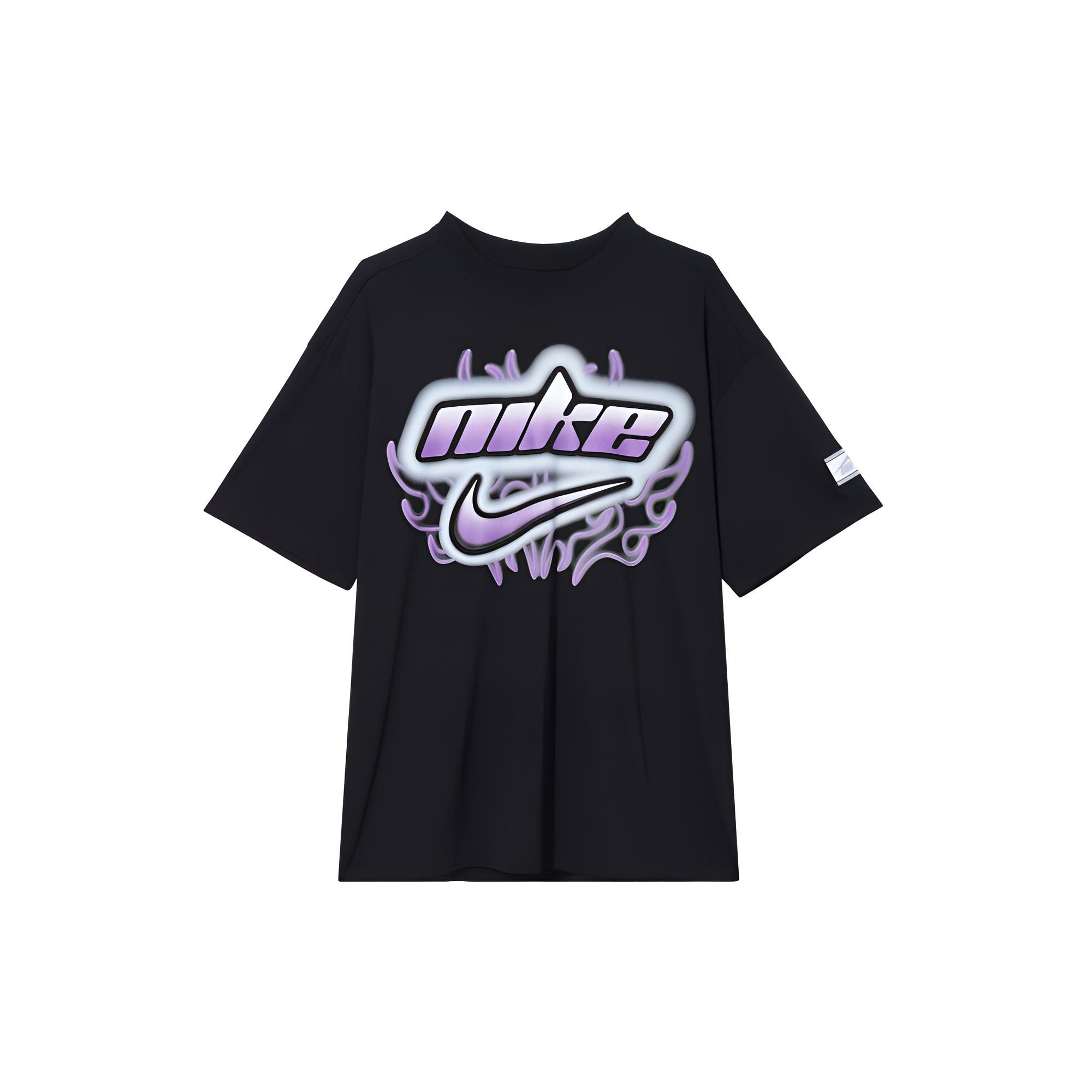 

Nike Футболка большого размера с круглым вырезом и коротким рукавом, женская, черная FZ1147-010 M