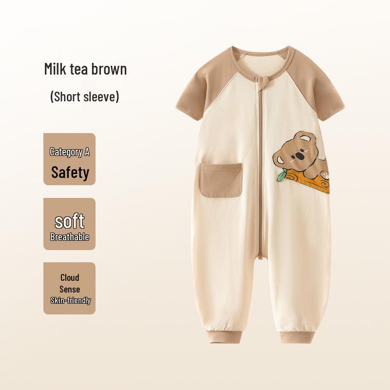 Kids' Cartoon Pajama Jumpsuit - Long-Sleeve Cloud Cotton Sleep Sack for Boys and Girls