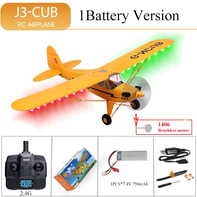 RC Plane RTF 2.4G Brushless Motor 3D/6G Remote Control Airplane Wltoys A160 Upgraded J3-CUB Ready To Fly