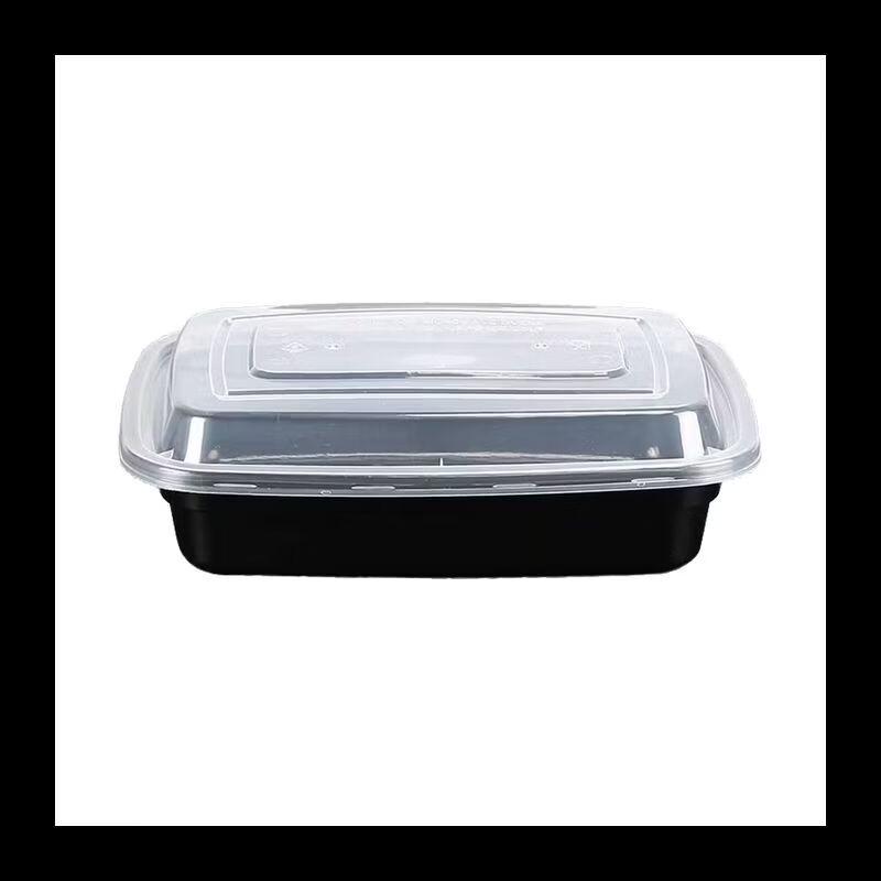

NHZHIW 1000ml Disposable Rectangular Food Containers with Dome Lids