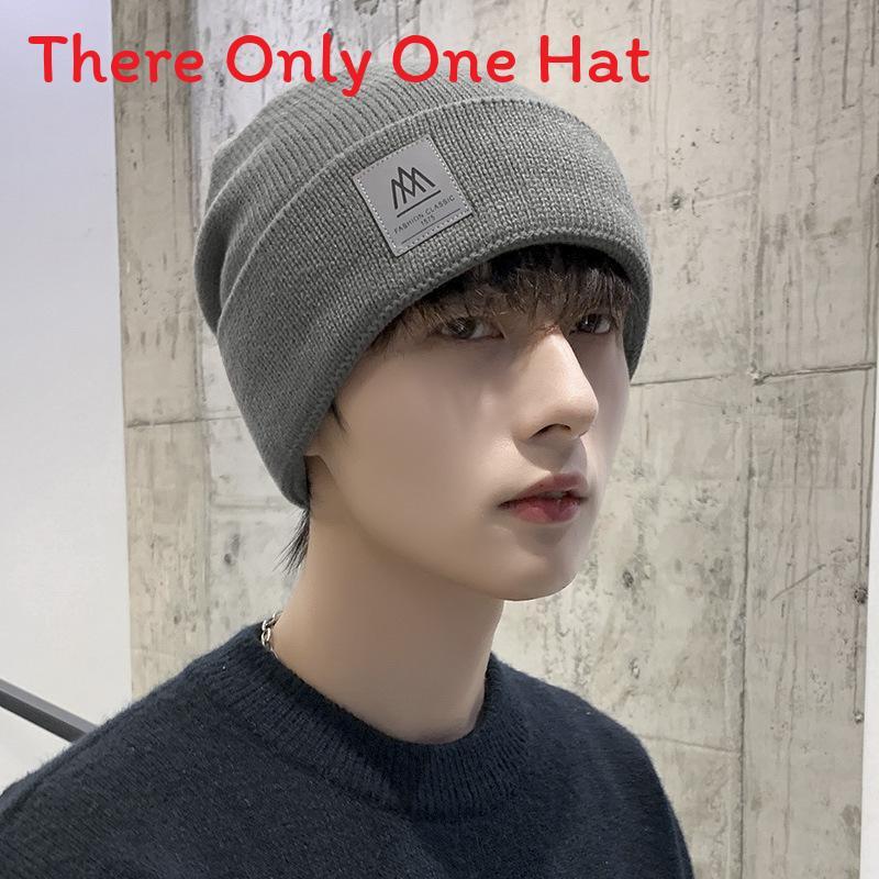 Knit Hat For Men Winter Warmth With Windproof Function And Letter Design For Casual Wear