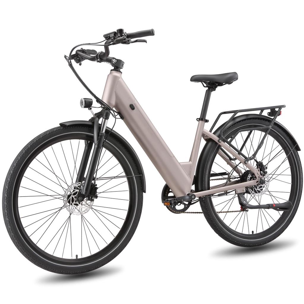 Maxtron Lira 28-inch elektrische stadsfiets, 48V 15Ah batterij, 250W motor, hydraulische schijfremmen, maximaal bereik tot 70 km met ondersteuning.