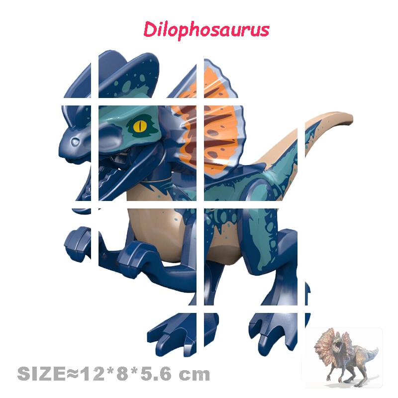 Velociraptor Triceratops Jurassic Dinosaurier Welt Indominus T-Rex Modell Zusammenbauen Pädagogische Bausteine Spielzeug für Kinder Geschenke