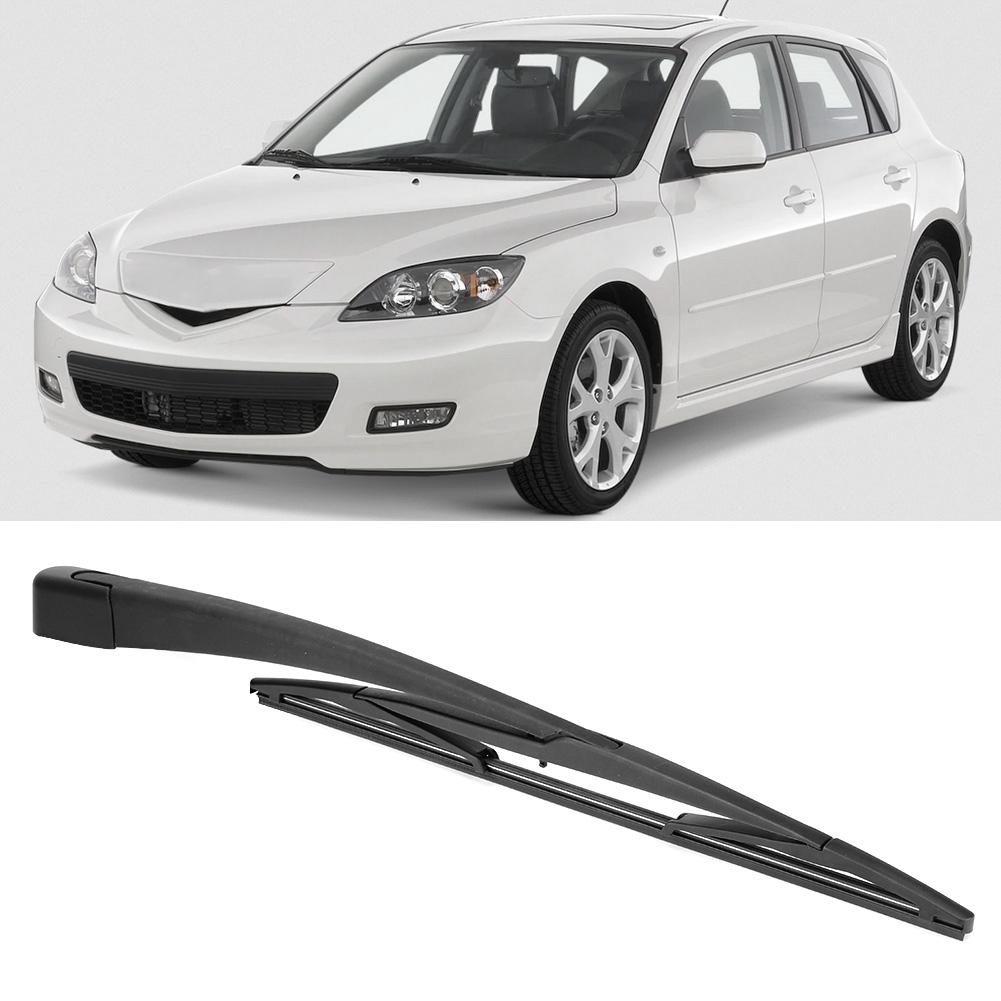 Black Car Rear Windshield Wiper Blade Arm Kit Fit for Mazda 3 Hatchback 2003 2008