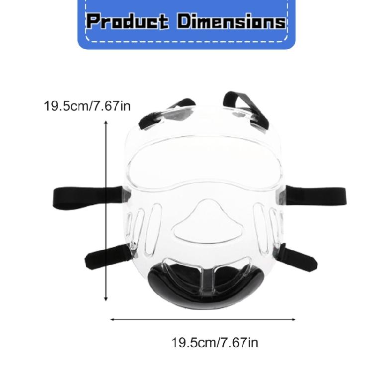 Taekwondo Clear Detachable Protector Protective Mask Face Guard Headgear Guard Helmets Cover Head Protector Enduring