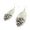Les Trésors De Lily [N0734] - Silver Gray 'Sissi' Designer Earrings