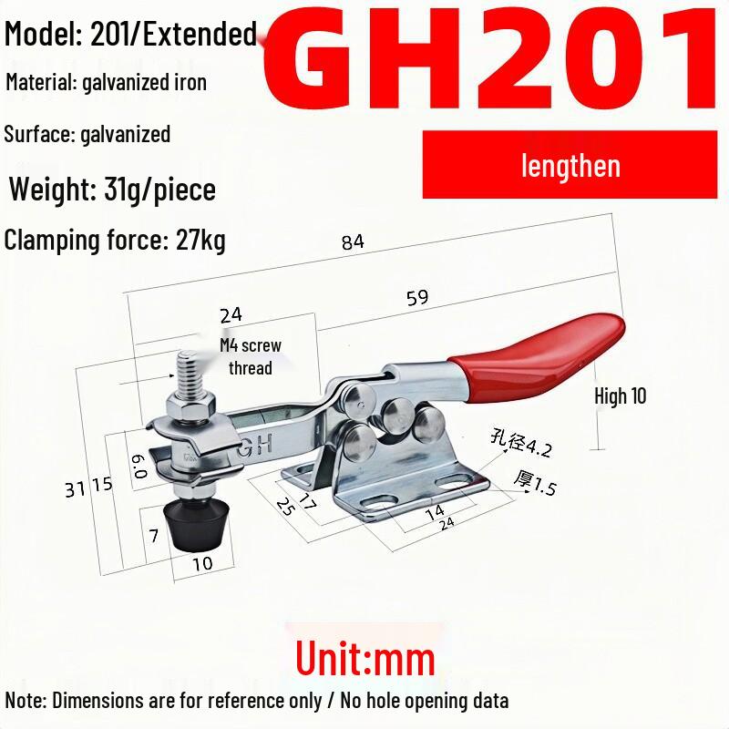 304 Stainless Steel Horizontal Toggle Latch Clamp GH-201