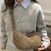 Quilted Nylon Crossbody Bag Solid Color Nylon Shoulder Bag Fashion Puff Bag  Outdoor