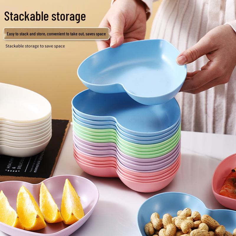 Heart-shaped Snack and Fruit Dish for Dining or Coffee Table