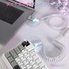 MAMBASNAKE C01ULTRA USB RGB Coiled Keyboard Cable To Interface Conduction Mobile Phone Data 8000Hz Metal Aviation Aviation Mechanical Gaming Custom