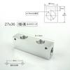 27x36mm 1/2" BSP Female 2 3 4 5 6 7 8 9 10 Ways 4-12 Ports Solid Aluminum Air Manifold Block Splitter For Air Compressor