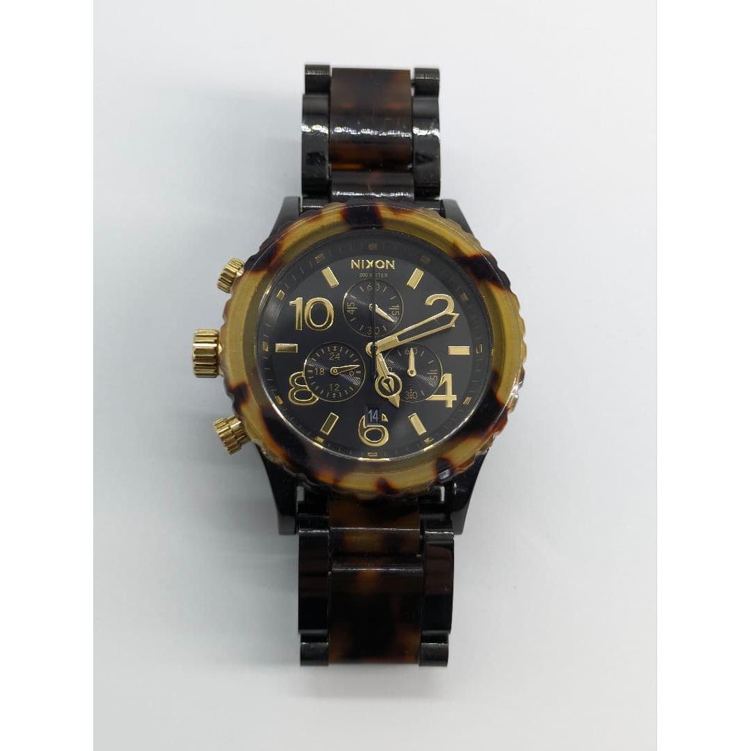Used NIXON Watch 42-20 CHRONO Tortoiseshell Worn by many celebrities
