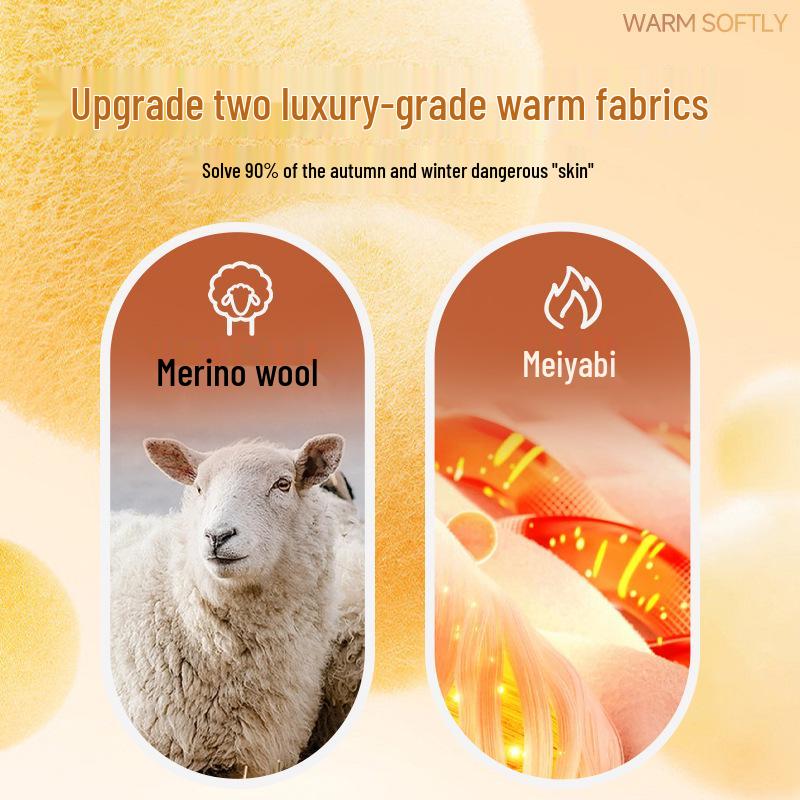 Autumn/Winter Wool Long-Sleeve Velvet Cotton Mid-Neck Women's Fashion Top