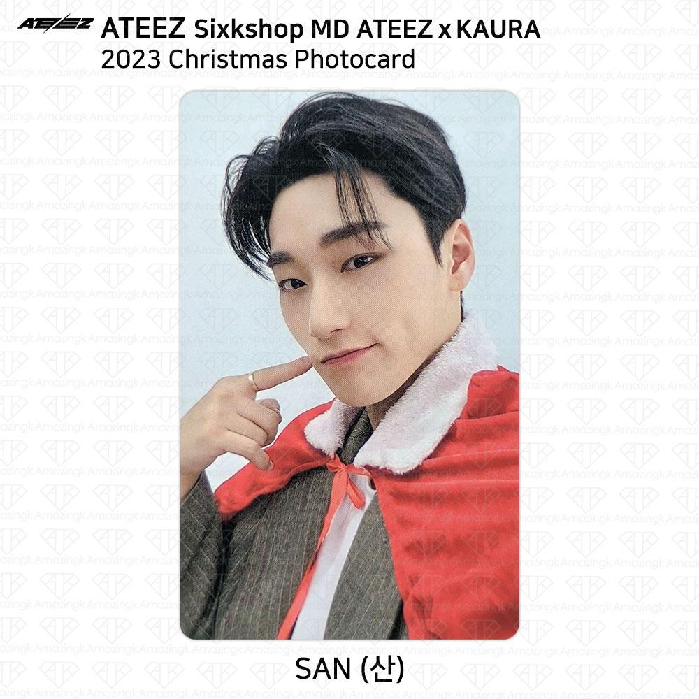 

ATEEZ x KAURA 2023 Рождественский POCA Набор Фотокарточка Sixkshop Официальный MD KPOP San