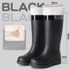 Fashion Fashion Rain Shoes Women Adult Short Water Shoes Anti-slip Rain Boots Outside Water Thickened Kitchen Work Waterproof Simple