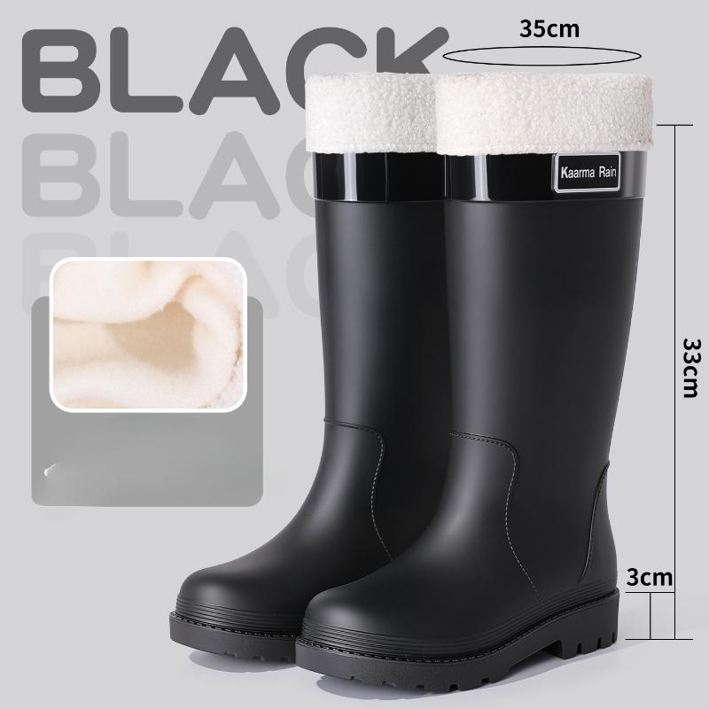 Fashion Fashion Rain Shoes Women Adult Short Water Shoes Anti-slip Rain Boots Outside Water Thickened Kitchen Work Waterproof Simple