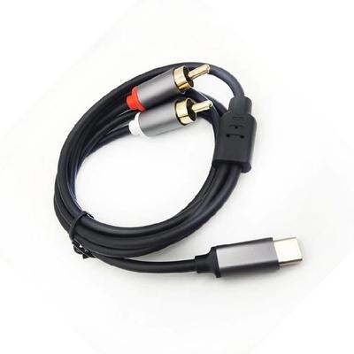 Travel Type C To 2RCA Auditory Cable Lightweight Design for Convenient Carrying Ensuring Stable Signal Transmission