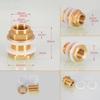 Leak-proof Copper Fitting 1/2" 3/4" 1'' Water for Tank Connector with Rubber Ring for Water Tower, Pool, Fish for Tank,