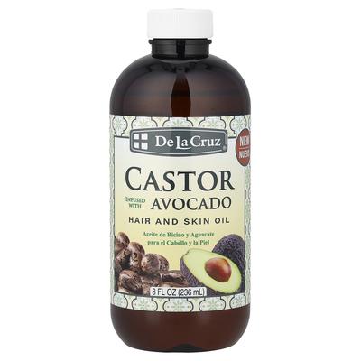 De La Cruz, Hair and Skin Oil, Avocado with Castor, 8 Fl Oz (236 Ml)