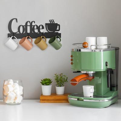 3Pcs Wall Mount Mug Wall Rack Coffee Cup Holder with Heavy Duty Hooks Easy To Install Rustproof Tea Cup Hanger Display Decor