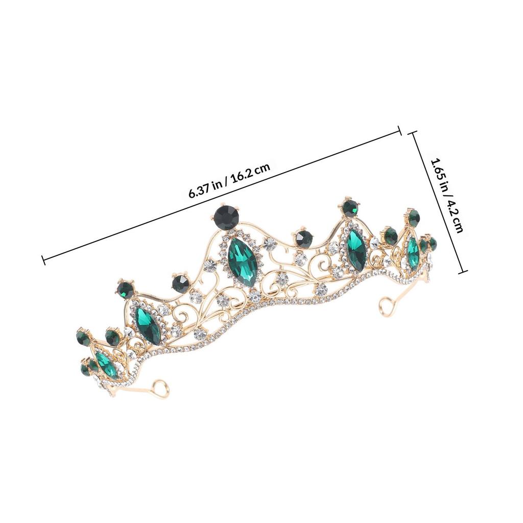 Elegant Baroque Rhinestone Tiara Crown Bridal Headwear Wedding Headdress for Women Premium Alloy Lightweight Hair Decor Party