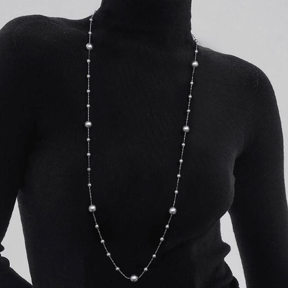 Necklace women's light luxury high-end sense fashion style stacking wear more sweater chains
