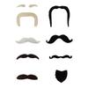 49Pcs Fake Mustaches selfs Adhesive Novelty Hairy Beard Costume Facials Hair for Christmas Party Supplies Decorations