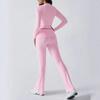AYJ24T888 Women's Fashion Slim Fit Solid Color Tracksuit - Short Sleeve, Long Pants, Spring/Summer Collection
