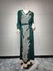 AB330 Sequin Embroidered Abaya: Elegant Middle Eastern Women's Home Leisure Wear