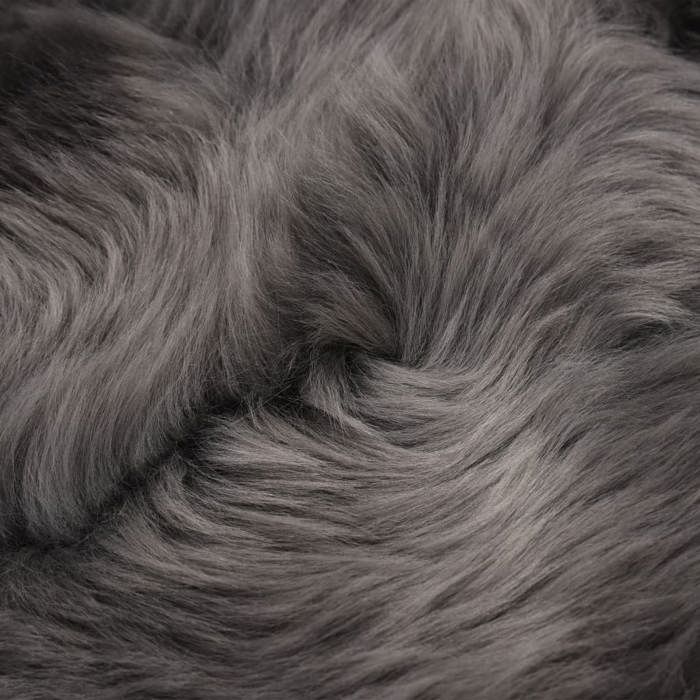 VidaXL Tapis en peau de mouton 60 x 90 cm Gris clair