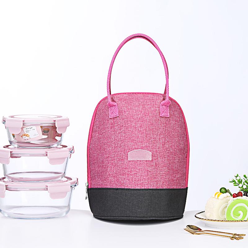 New Large Capacity Cylinder Lunch Bag Women Thermal Insulated Lunch Box Tote Cooler Handbag Men Portable Waterproof Bento Pouch