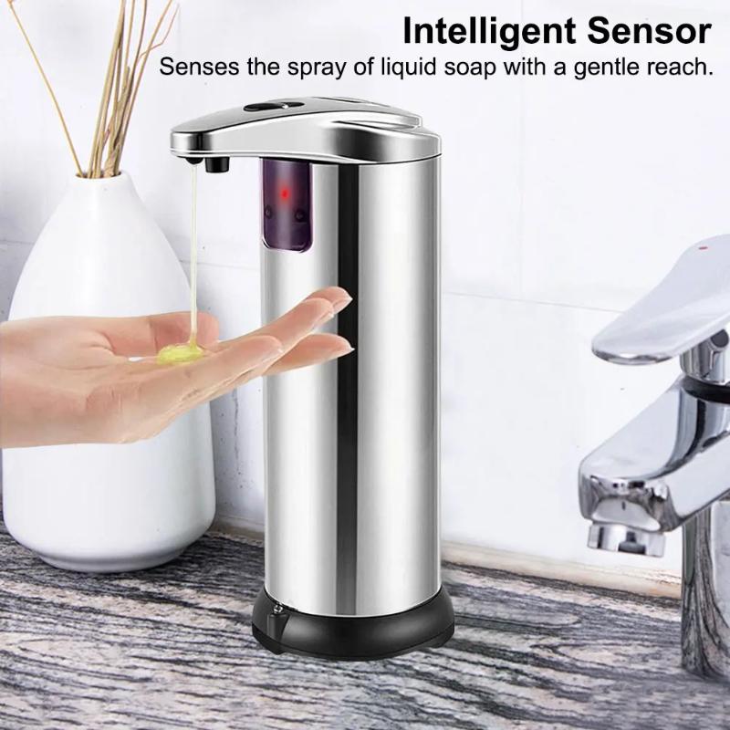 Automatic Soap Dispenser Touchless Smart Foam Machine IPX6 Waterproof Battery Powered Stainless SteelLiquid Foam Soap Dispenser