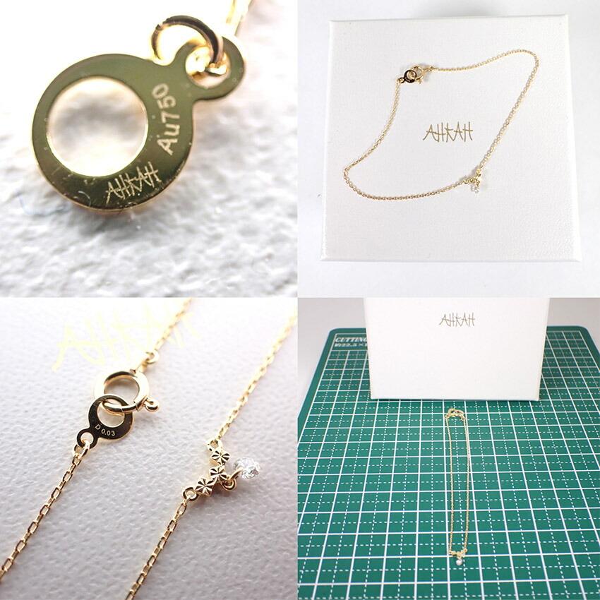 [Pre-owned] AHKAH 750 Diamond Bracelet/j66-8