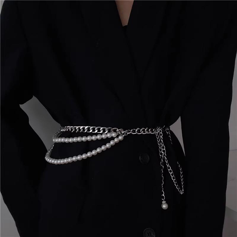 Gold And Silver Metal Waist Chain For Women With Lobster Clasp For Summer Fashion Accessory