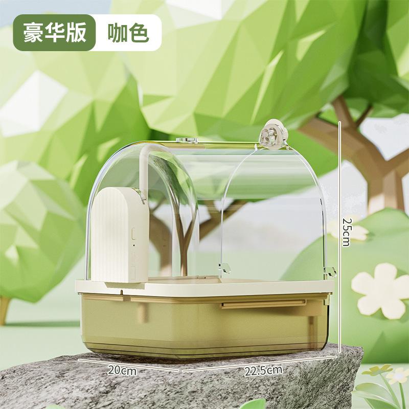 Bird Hanging Parrot Bath Box Bird Bath Transparent Bathroom Multifunctional Shower Bath for Pets