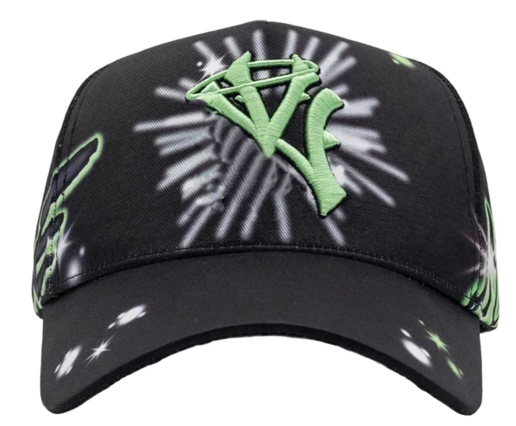 Wholesale Yo No Pesco Star Satin Lined Terry Dobby Embroidered Bling Sports Cap 5 Panel Rhinestone Brim Baseball Caps Barbas
