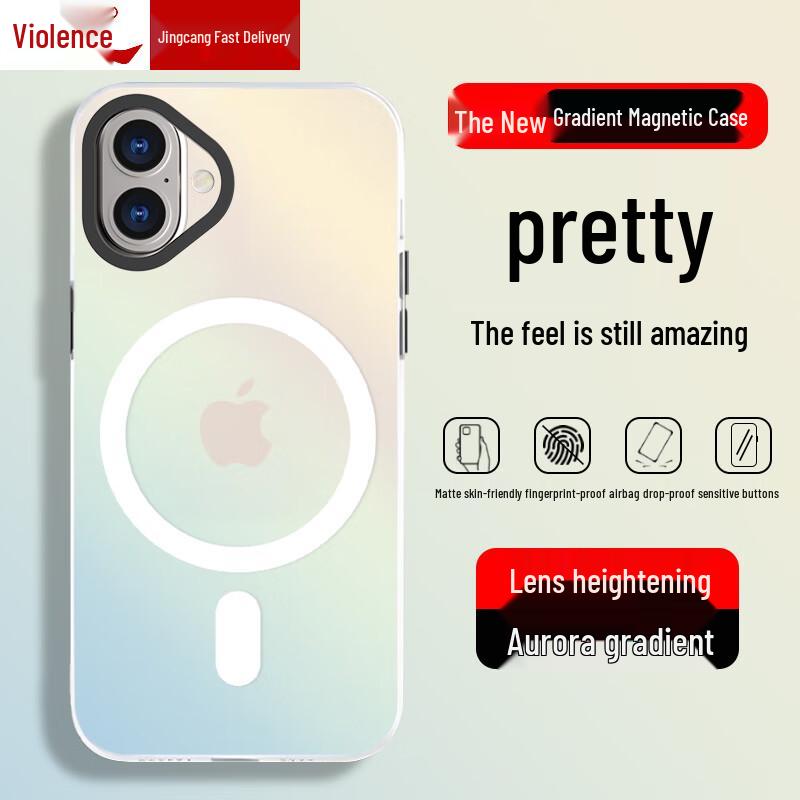 Baozou Frosted Laser Gradient iPhone Case