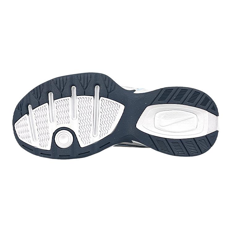 Nike Air Monarch 4 White Navy Abrasion Resistant Low Top Chunky Sneakers Unisex White Blue 415445-102(Team47-M4)