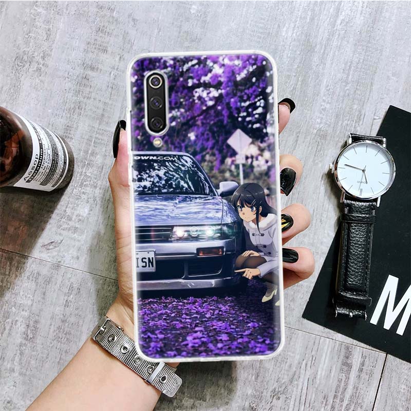 Sports Car Cute Anime Girl Phone Case For Xiaomi Redmi 9 9A 9C 9T 10 10A 10C 8 8A 7 7A 6 6A K40 K20 Pro K30 S2 10X Printing Cove