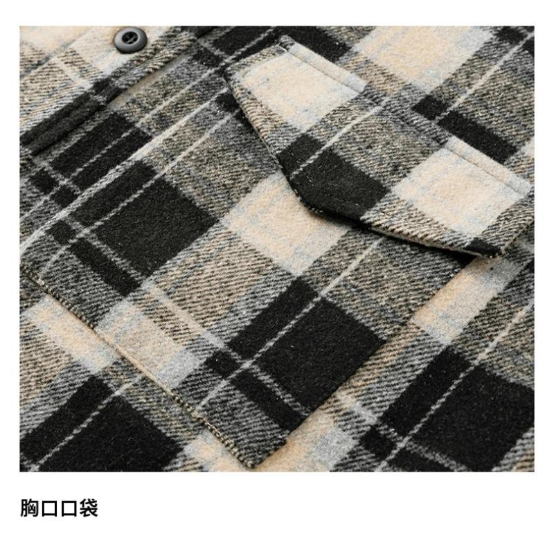 Loose Turn Down Collar Plaid Long Sleeve Casual Shirt For Men And Women