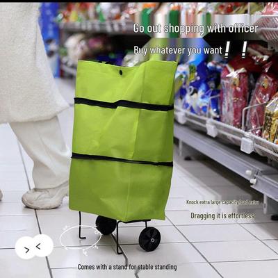 Multifunctional Oxford Cloth Folding Shopping Trolley Bag with Wheels