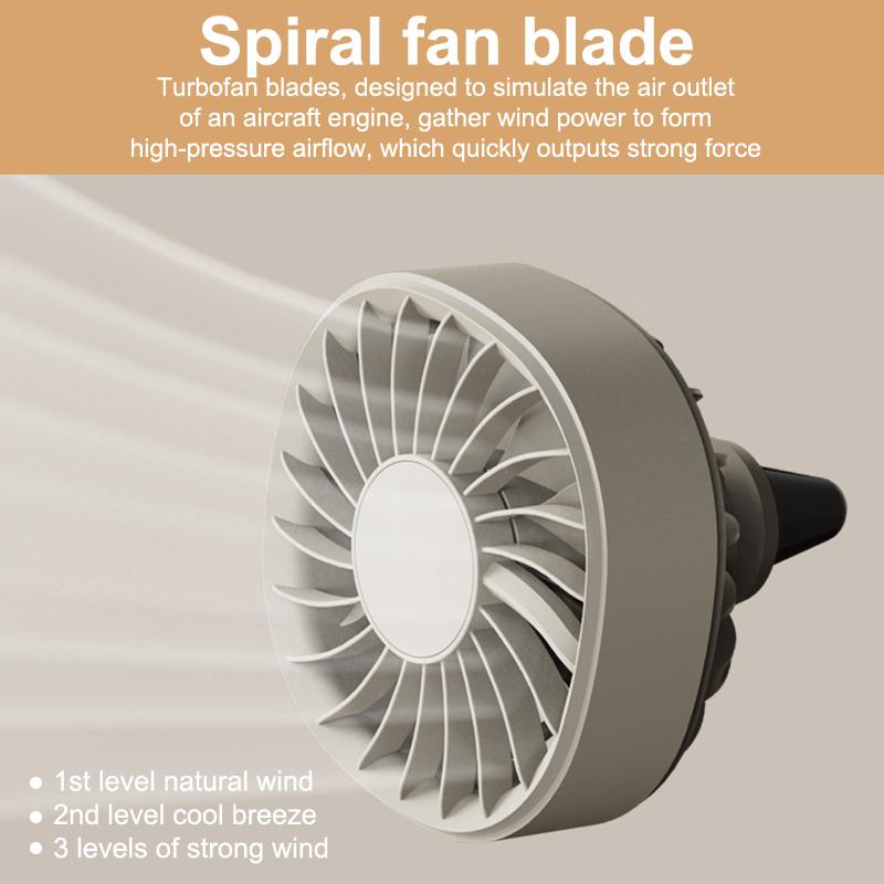 Car Fan Usb Car Air Outlet Cooling Fan Adjustment Powerful Cooler With Light 3 Speed Fan Car Rear Seat Heat Dissipation Cooling