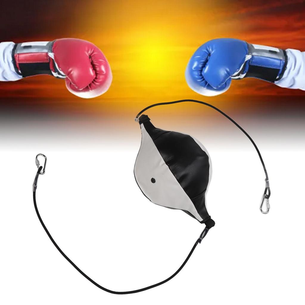 Double End Punching with Cord Inflator PU Leather Enhance Double End Speed Boxing Bag
