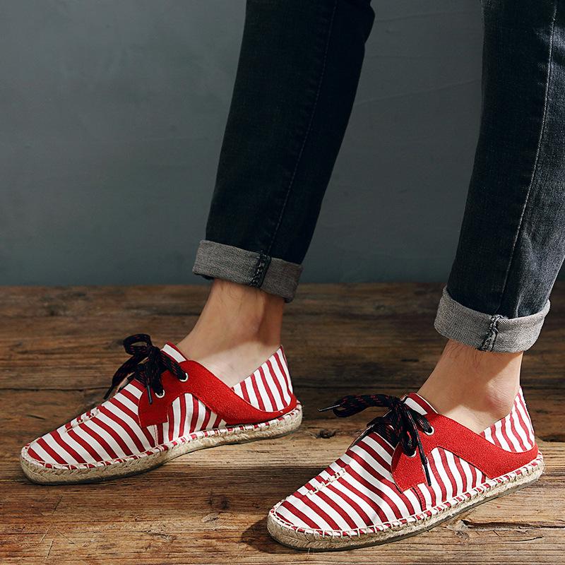 New Fashion summer Fly fabricmale casual Canvas Hemp Insole Fisherman Light Shoes men Espadrille Flats Shoes rty6