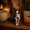 Halloween Rocking Chair Figure for Shelf Display and Room Styling, Skull Home Accent for Bookcase and Entry Placement