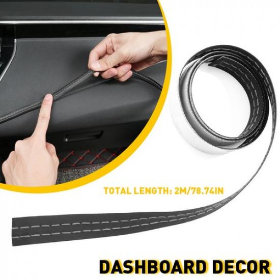 PU Leather Car Dashboard Strip Sticker Moulding Decor Line Trim Accessories US