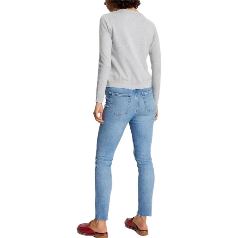 Tommy Hilfiger Solid Button-Up Cardigan Sweater Women sweater Grey-Heather 76J3613-P8F